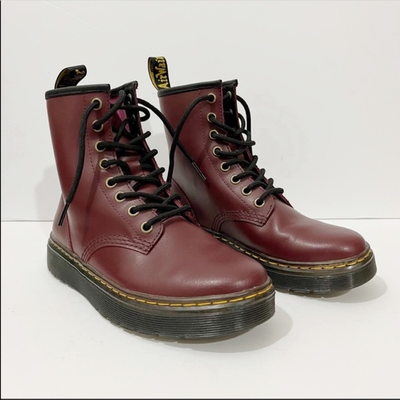 Dr. Martens Zavala Combat Boots Cherry Red 6 - Picture 12 of 12